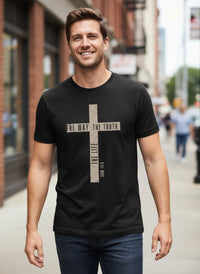 Load image into Gallery viewer, The Way The Truth The Light Heavyweight Cotton T-Shirt - Classic Fit Casual Wear